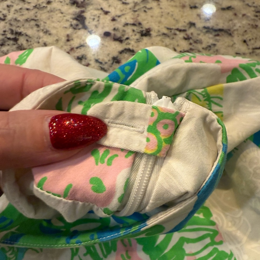 Lilly Pulitzer Floral Print Skort in Green and Blue - Picture 4 of 7